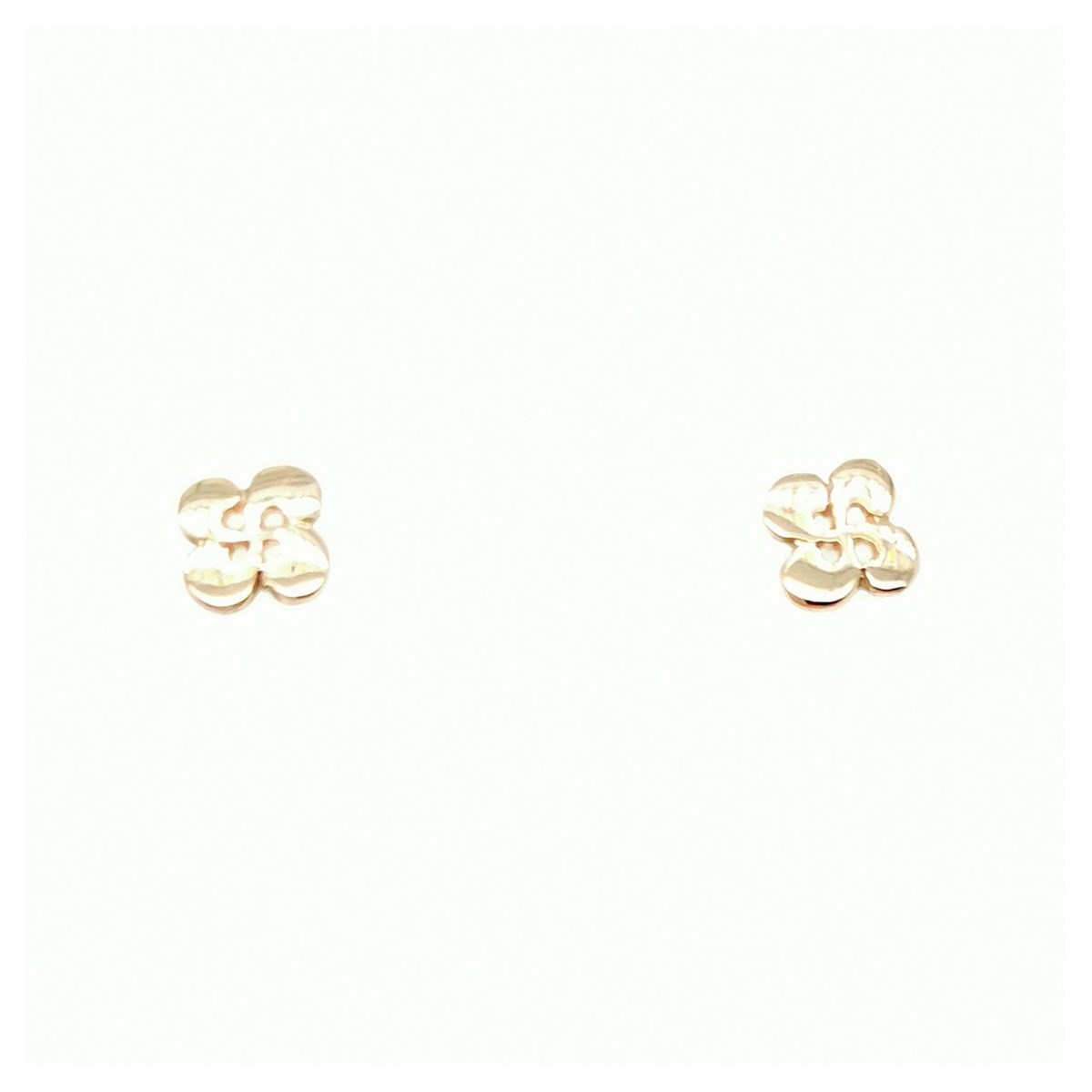 Boucles d'oreilles croix basque plate 8 mm
