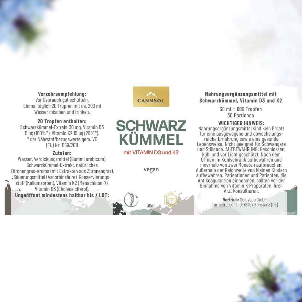 CANNSOL Schwarzkümmel m.Vit.D3+K2