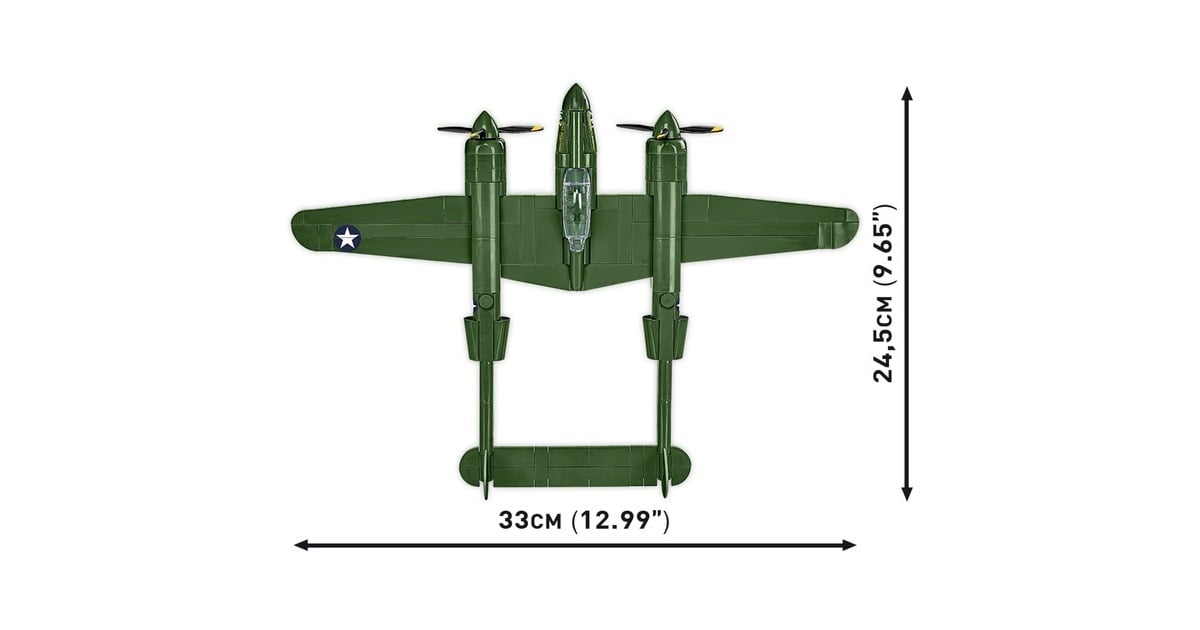 COBIHistorical Collection - Lockheed P-38 Lightning Constructiespeelgoed  (Schaal 1:48)