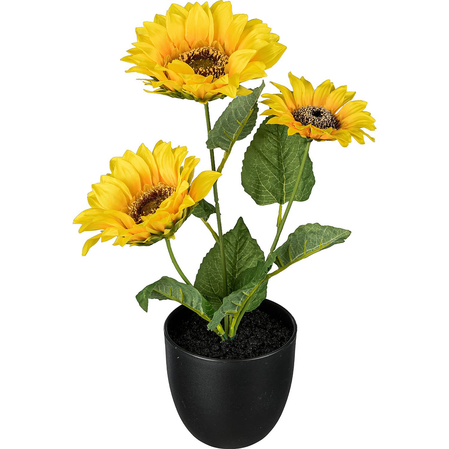 Kunstpflanze Sonnenblume im Topf