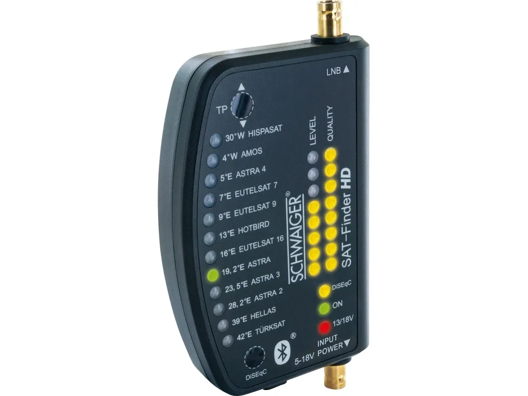 Schwaiger SF9003BTAKKU, 950 - 2150 MHz, 1 stk, Plast, Sort, 2 x BNC, 5 - 18 V