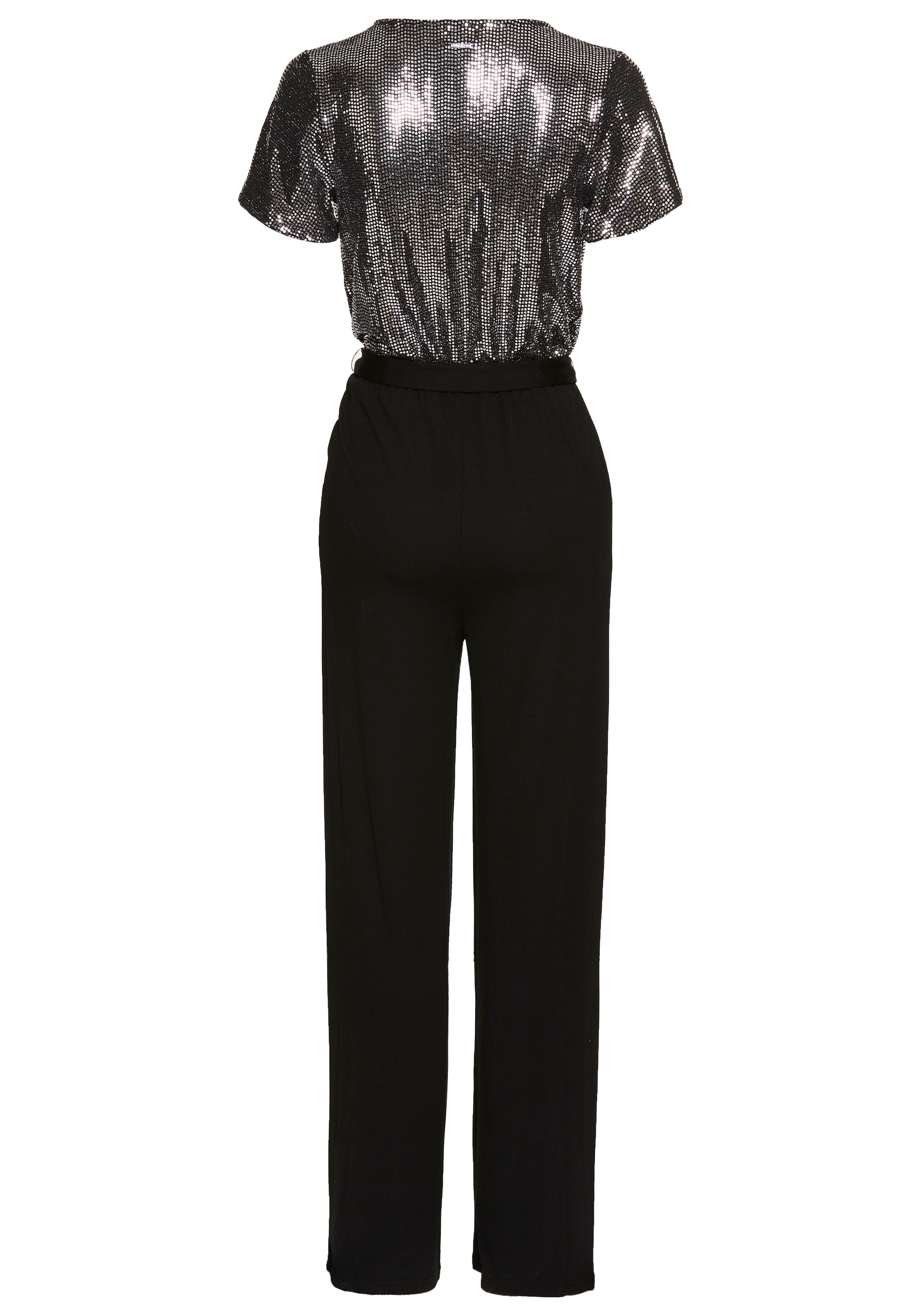 Laura Scott Jumpsuit , mit Glitzereffekten und Gürtel