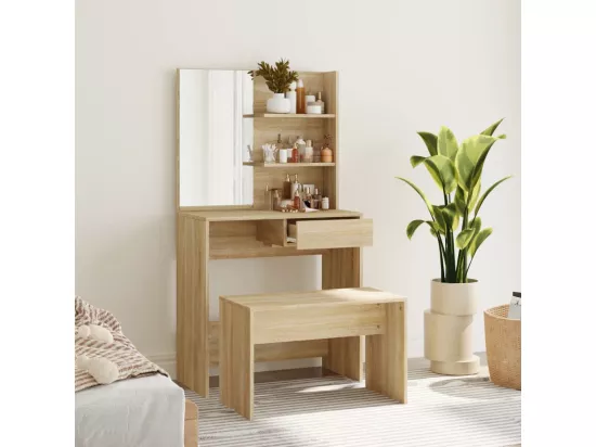 Ensemble de coiffeuse Chêne Sonoma 74,5x40x141 cm