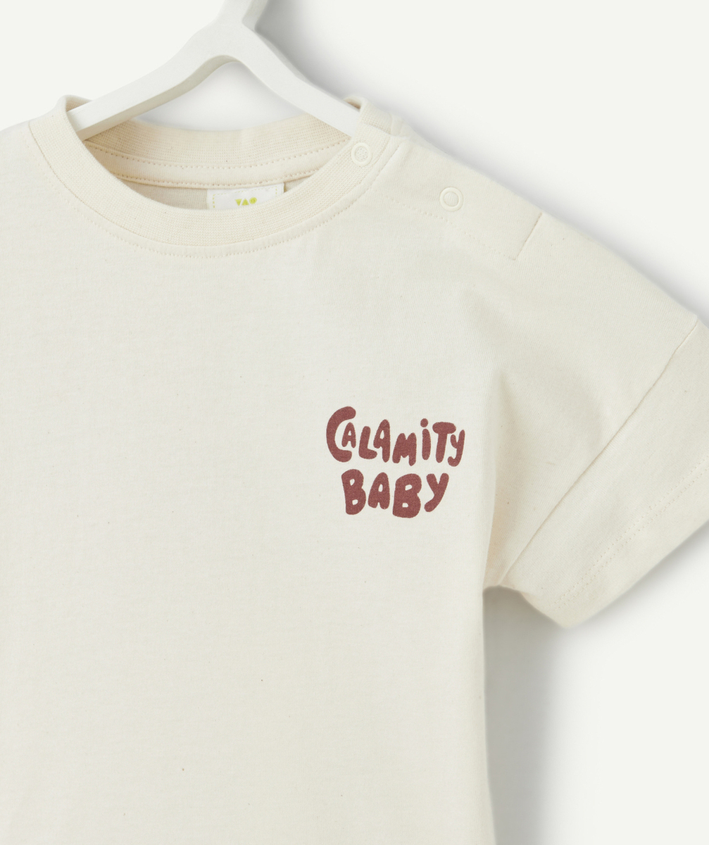 t-shirt bébé garçon en coton bio sans teinture thème calamity baby