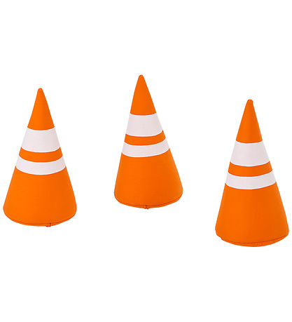 Hoppekids Zapfenset - 3er-Pack - Orange/Weiß