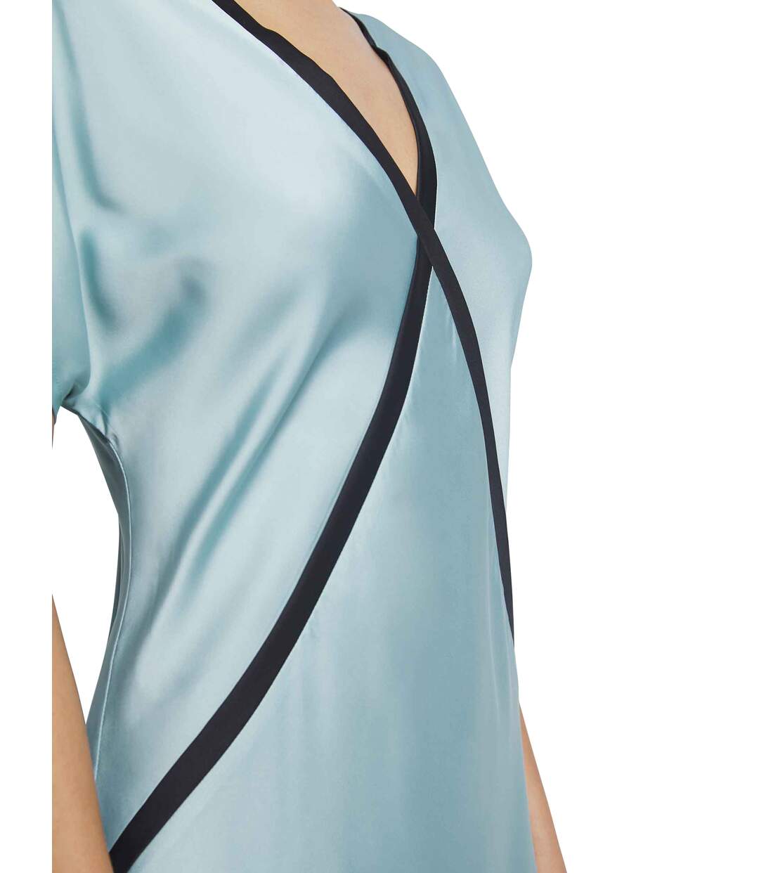 Chemise de nuit longue manches courtes Satin Selmark
