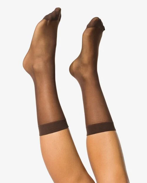 3 paires de chaussettes en voile brillantes transparentes