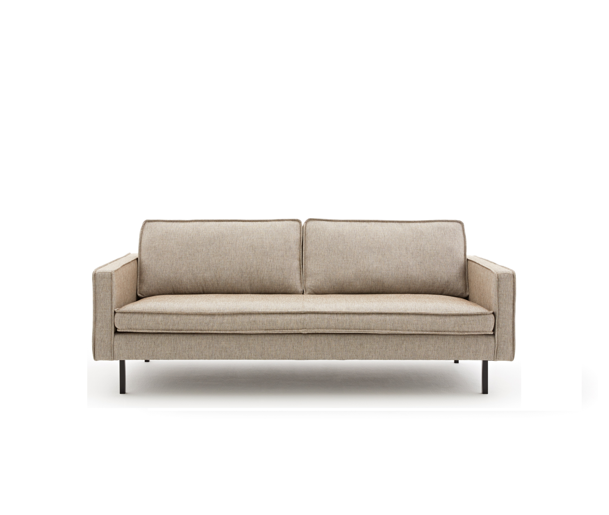 Loods 5 Design 3-zitsbank Slimm Stof Outside 3 Zits - 200 cm | Solution Lightbrown 115 | Poten: Zwart
