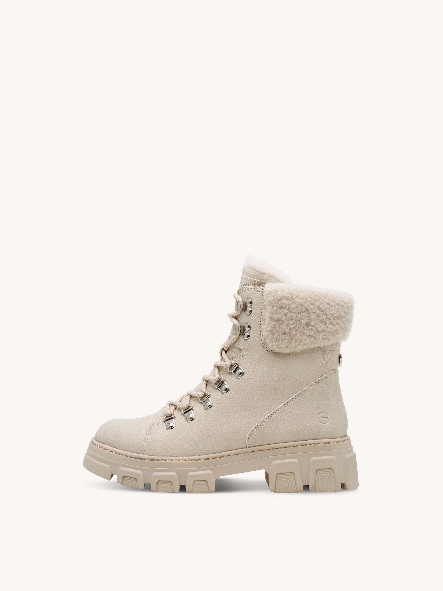Enkellaarsje - beige warme voering