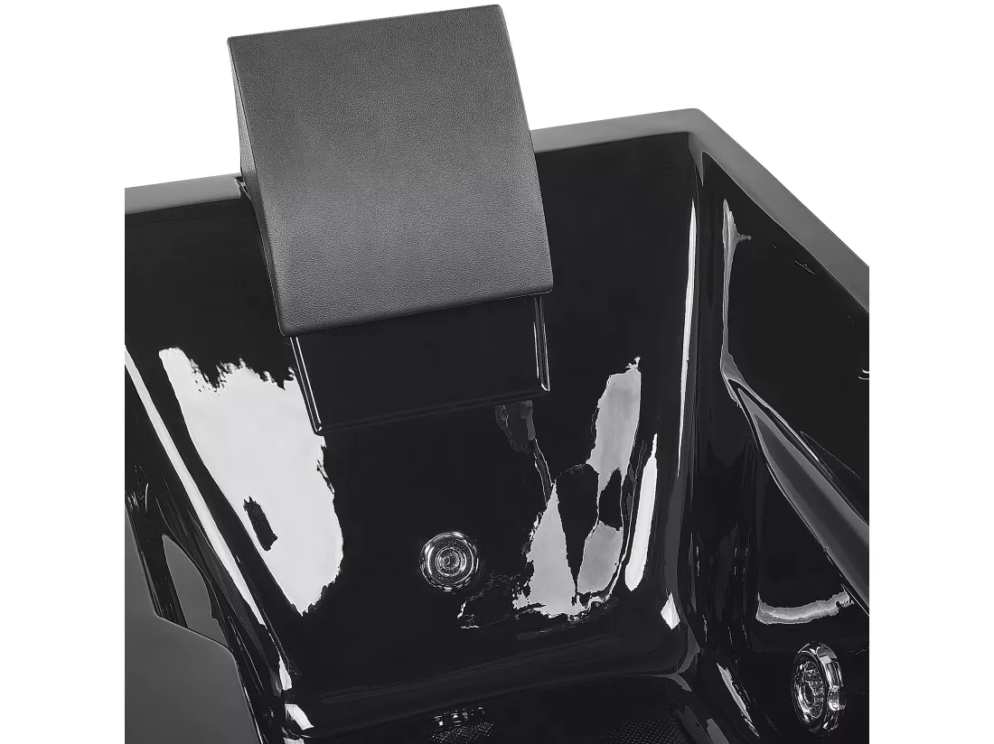 Baignoire balnéo angle droite noire 169 x 81 cm ARTEMISA