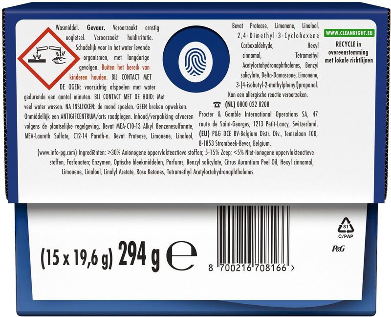 Lenor - All-in-1 Pods - Zeebries - 4 x 15 Stuks