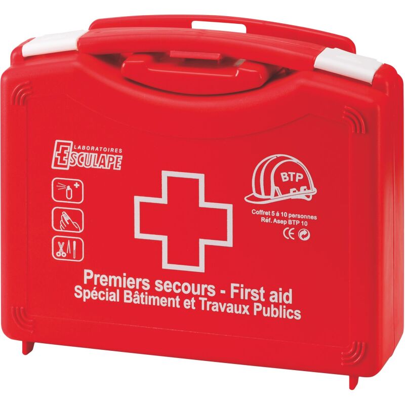 Coffret de secours BTP Esculape - 10 personnes
