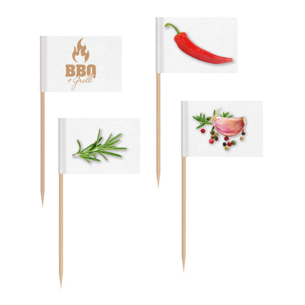 Bbq & Grill Cocktailprikkers Vlaggen 30st