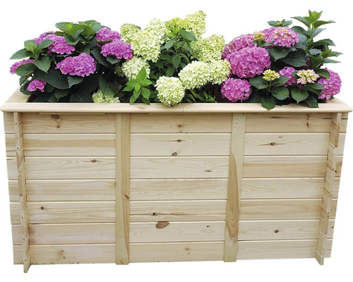 Promadino verhoogde tuinbak inclusief folie, 160 x 80 x 85 cm, naturel