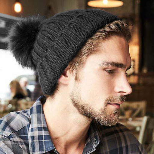 Gorro De Punto Con Pompón De Pelo Sintético Modelo Verbier Beechfield