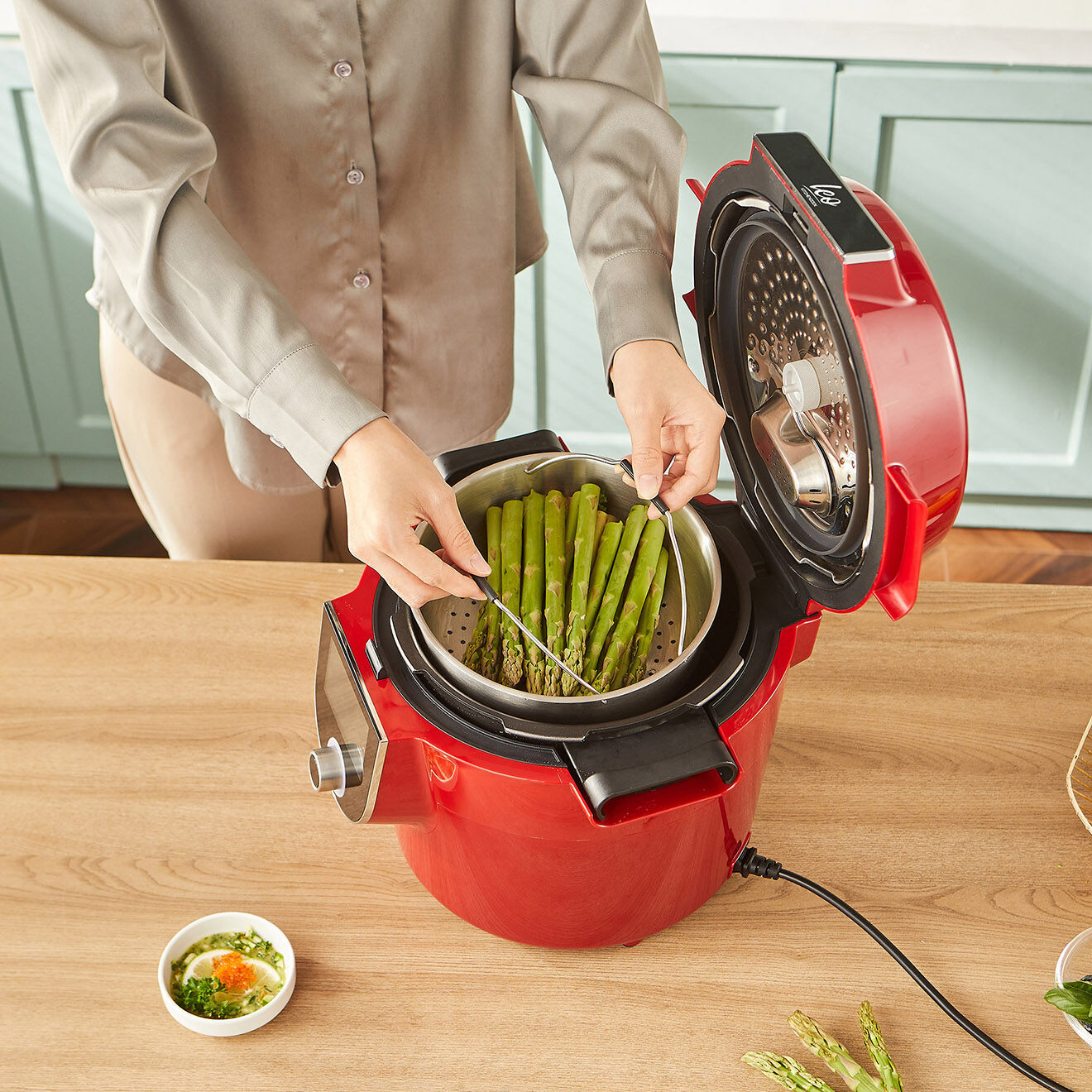 Kitchencook Autocuiseur intelligent avec connexion WIFI rouge - 5 L