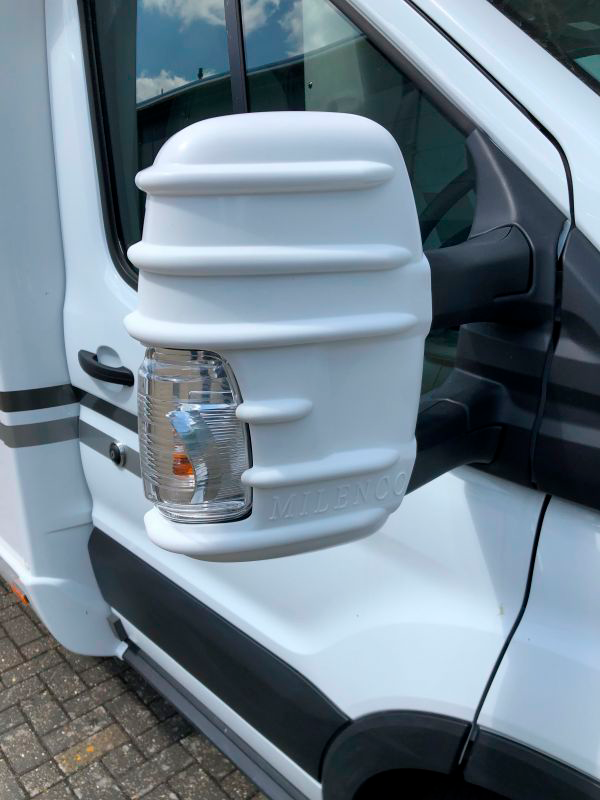 Milenco Spiegelschutz Stoßstangen für Ford Transit Mark 8 Weiß