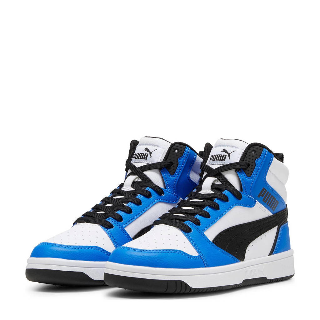 Puma Rebound v6 Mid V6 Mid sneakers wit/zwart/kobaltblauw