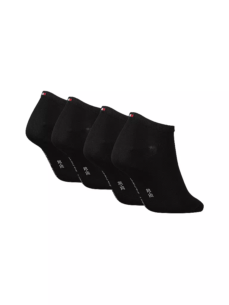 TOMMY HILFIGER Sneaker Socken 4er Pkg. Black schwarz