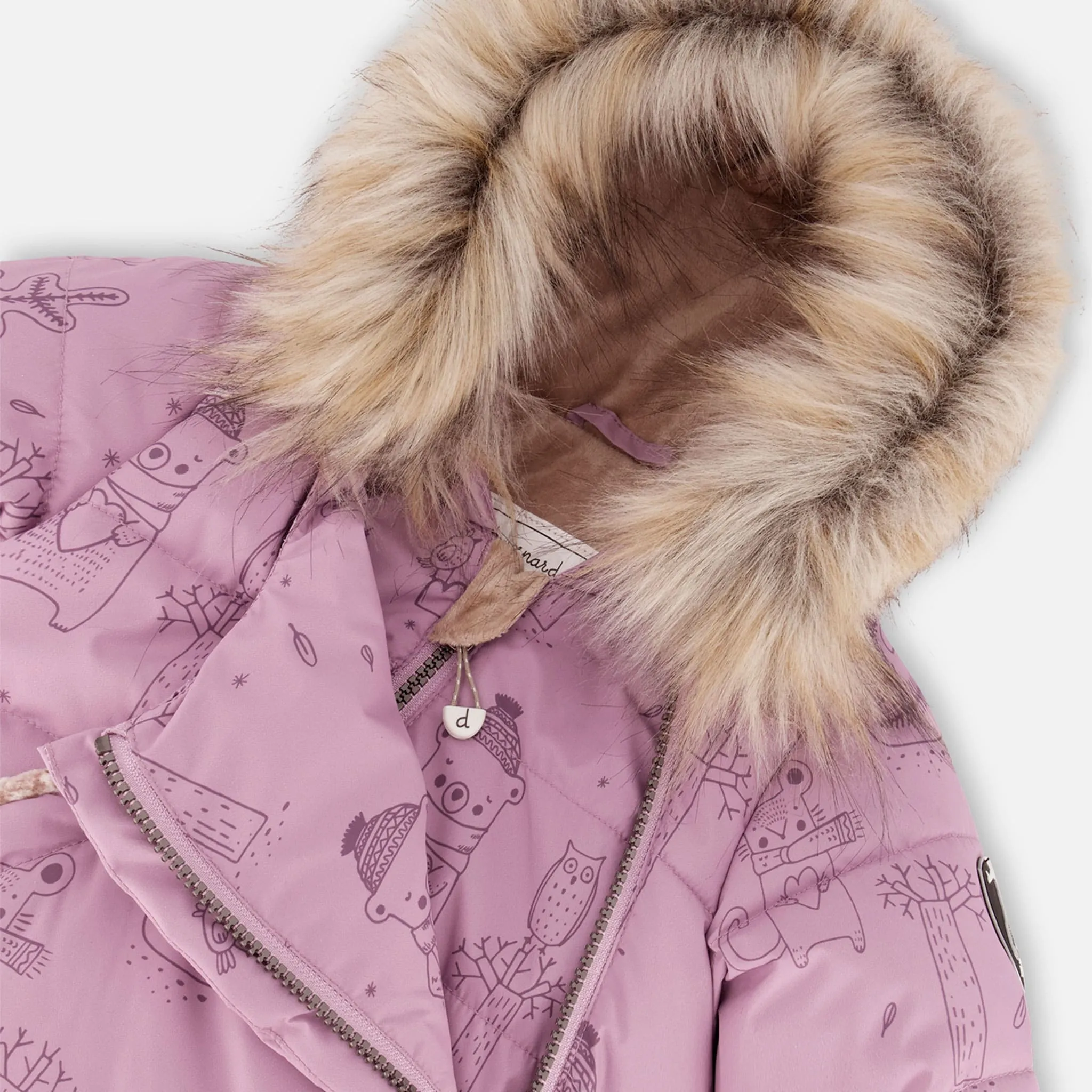 Deux par Deux Habit de Neige Une Pièce Animaux des Bois 6-30mois