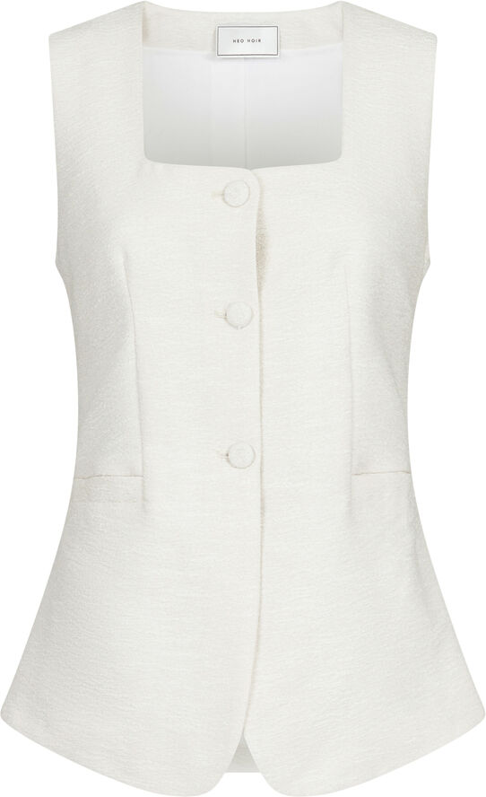 Neo Noir Lily Boucle Waistcoat Creme