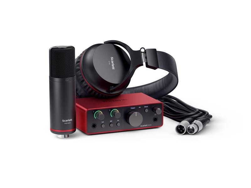 Focusrite Recording-Set Scarlett Solo Studio – 4th Generati Das komplette Tonstudio für Songwriter
