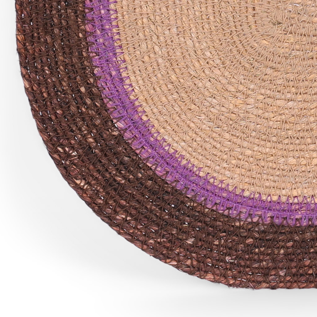 Placemat Angie chocolate seagrass - set van 4