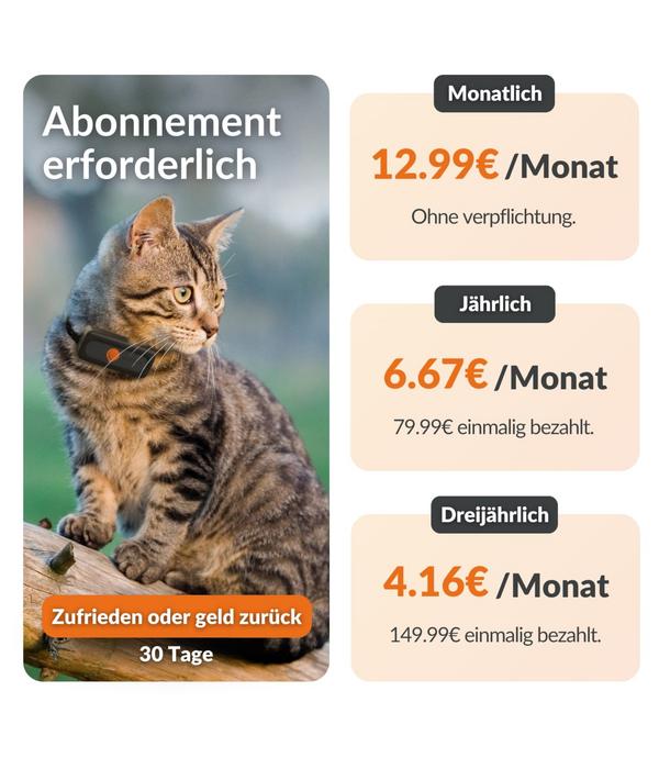 Weenect XS GPS-Tracker für Katzen, ca.