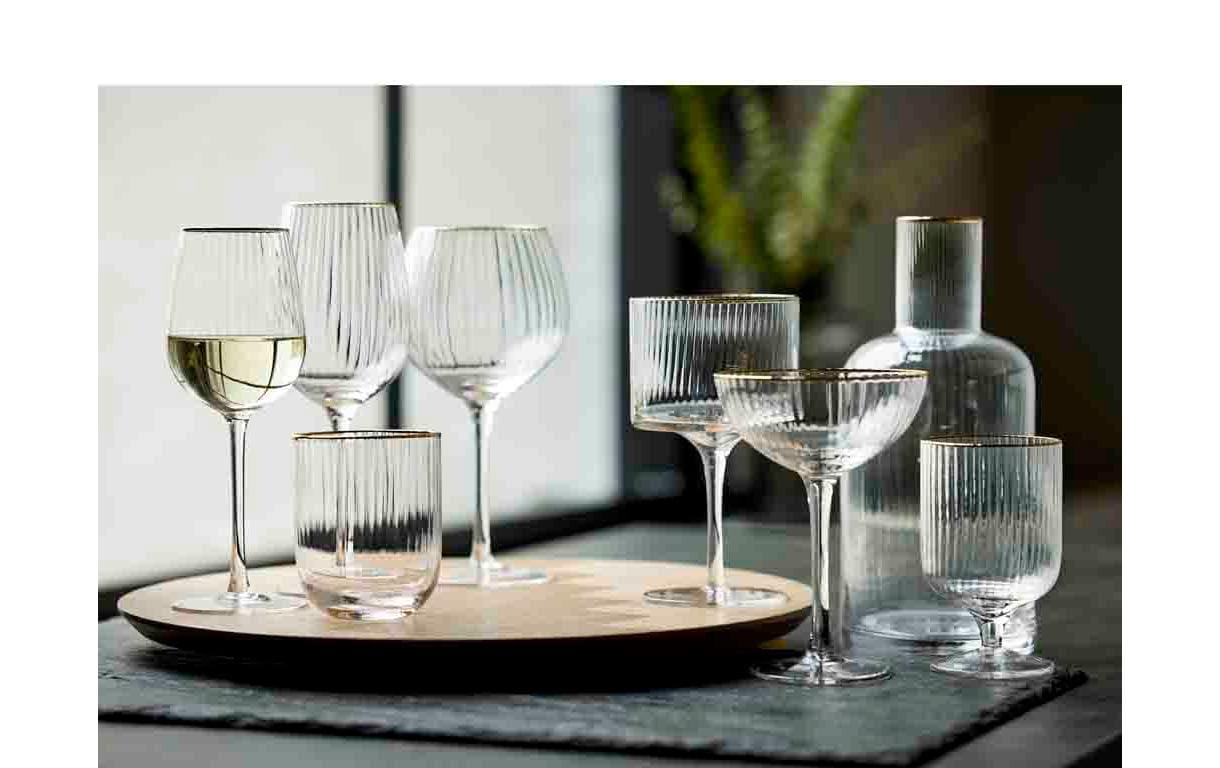 Gin Glas Palermo Gold 4 Stück, 45 clGläser mit feinem Goldrand