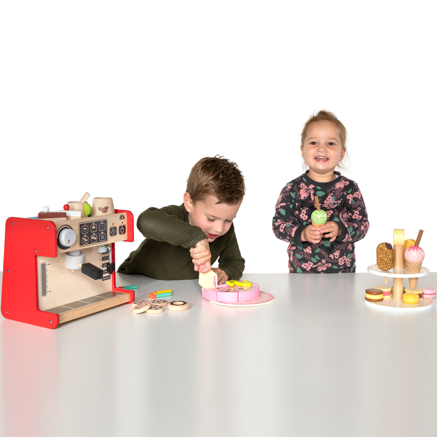Bigjigs Houten Etagère met Zoetige Snacks