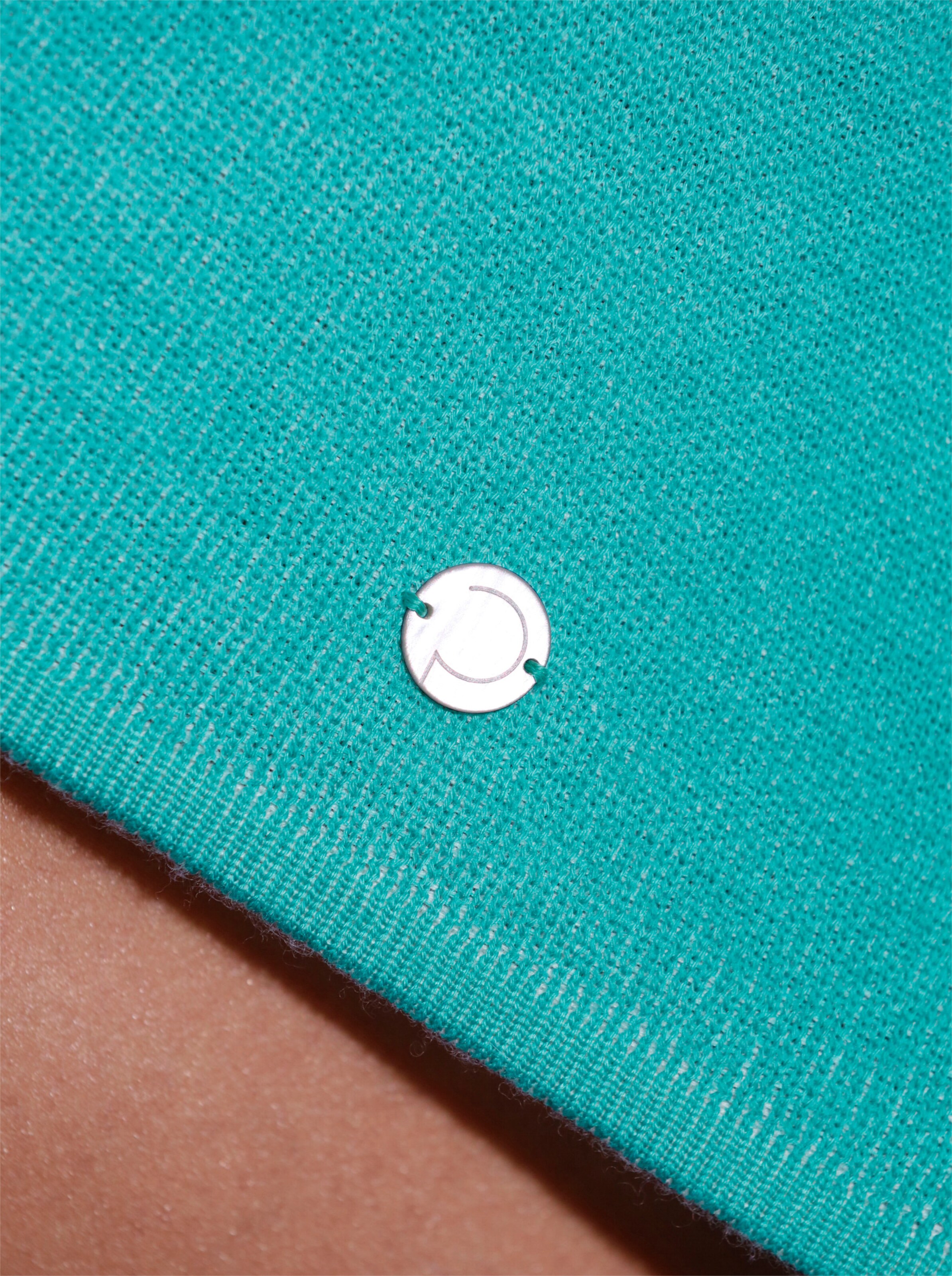 CREATION L PREMIUM Kaschmir-Merino-Kleid in smaragd-sesam-bedruckt