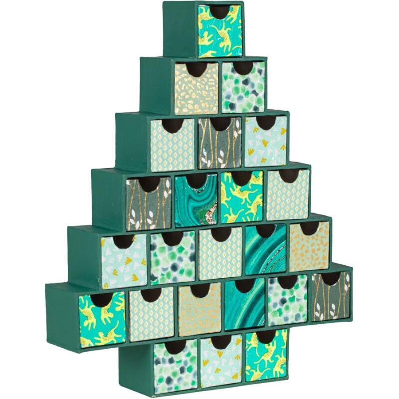 Calendrier de l'avent sapin - Kraft