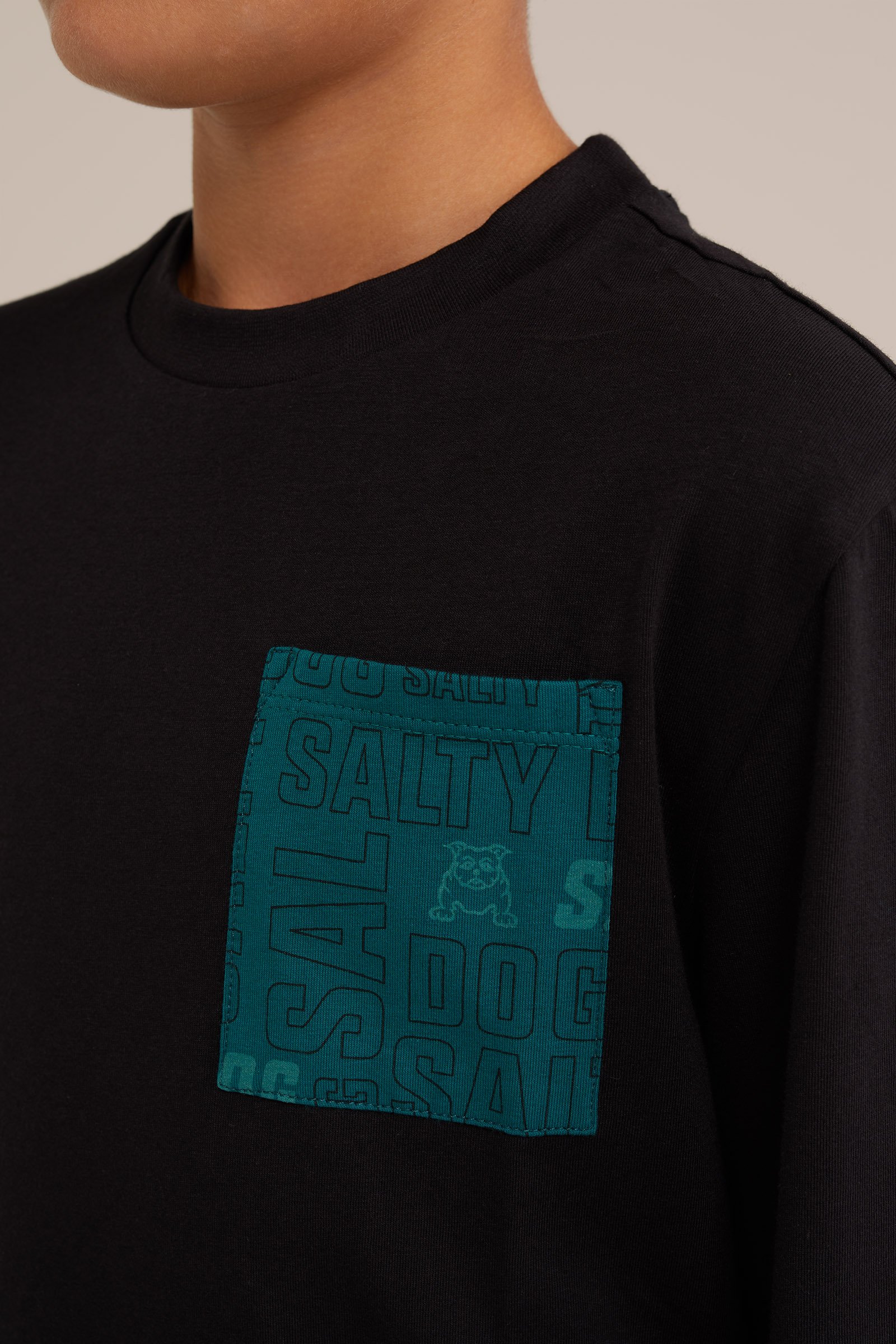 Jongens pyjamaset met dessin Salty Dog Zwart