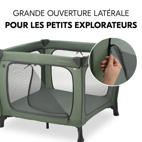 Lit parapluie Sleep N Play SQ set - Vert - HAUCK