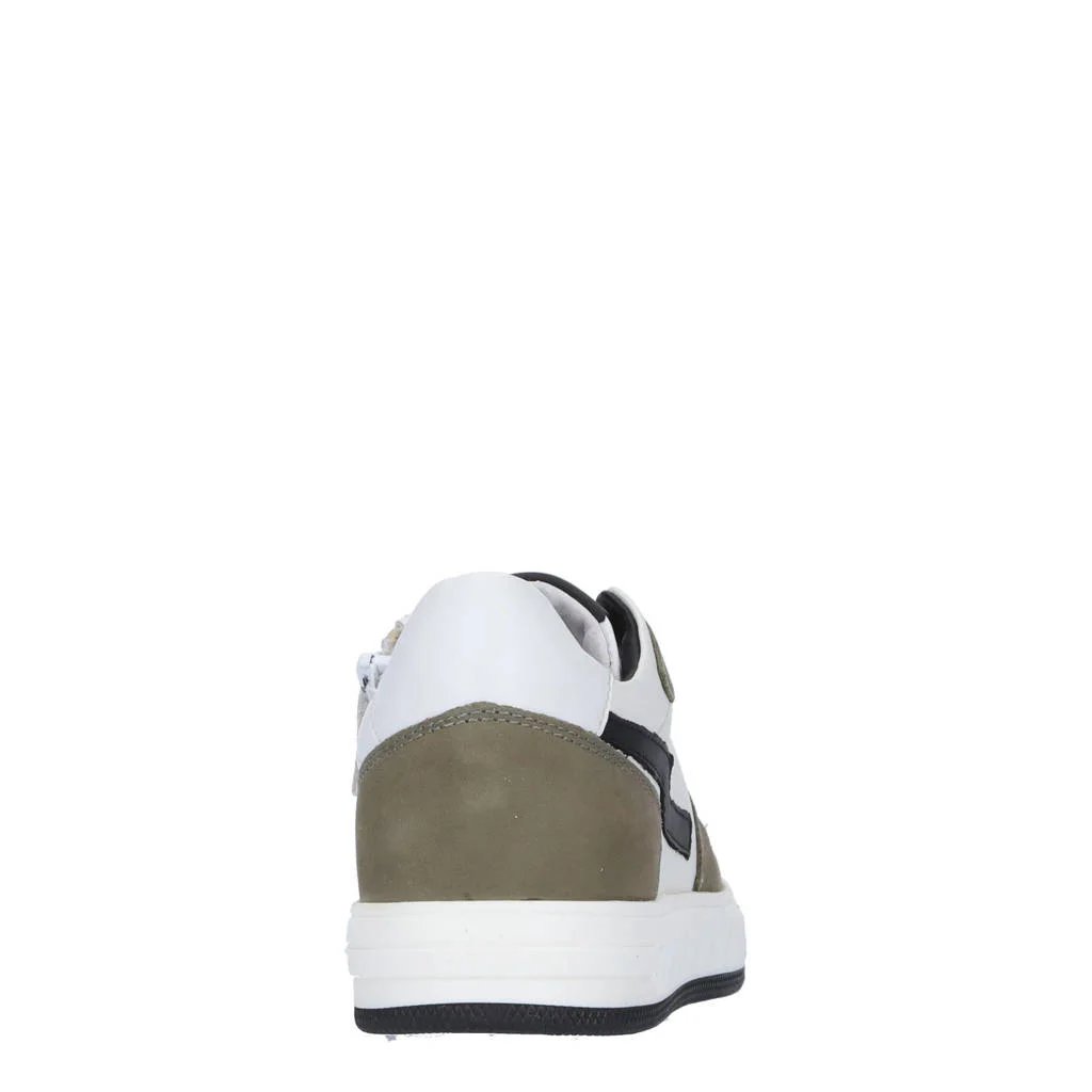 Gattino leren sneakers groen/wit