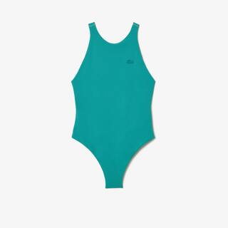 Maillot de bain une pièce femme Lacoste en polyamide recyclé Maillots de bain - Bleu - Lacoste - Femme