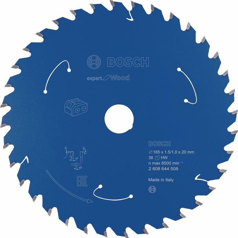 Bosch 2608644508 Cirkelzaagblad ACCU Expert for Wood 165x20x1.5/1x36T (1 stuks)