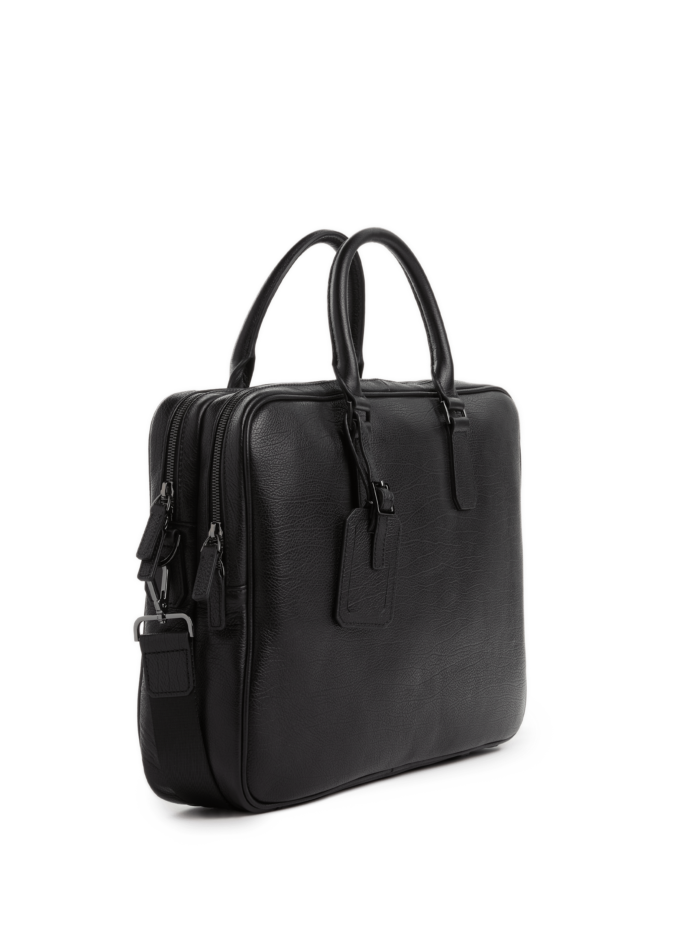 Porte document en cuir | Noir