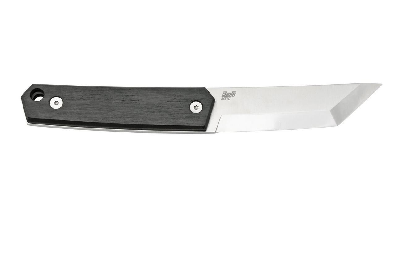 Brisa Kwaiken 90, M390 Scandi Tanto, Ebony, vaststaand mes