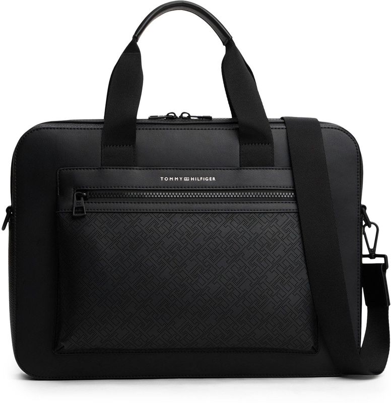 Tommy Hilfiger - AM0AM13835 - Aktetas - Zwart - Casual - Polyurethaan