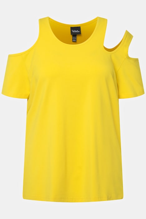 T-Shirt, Cut-Outs, Rundhalsausschnitt, Halbarm