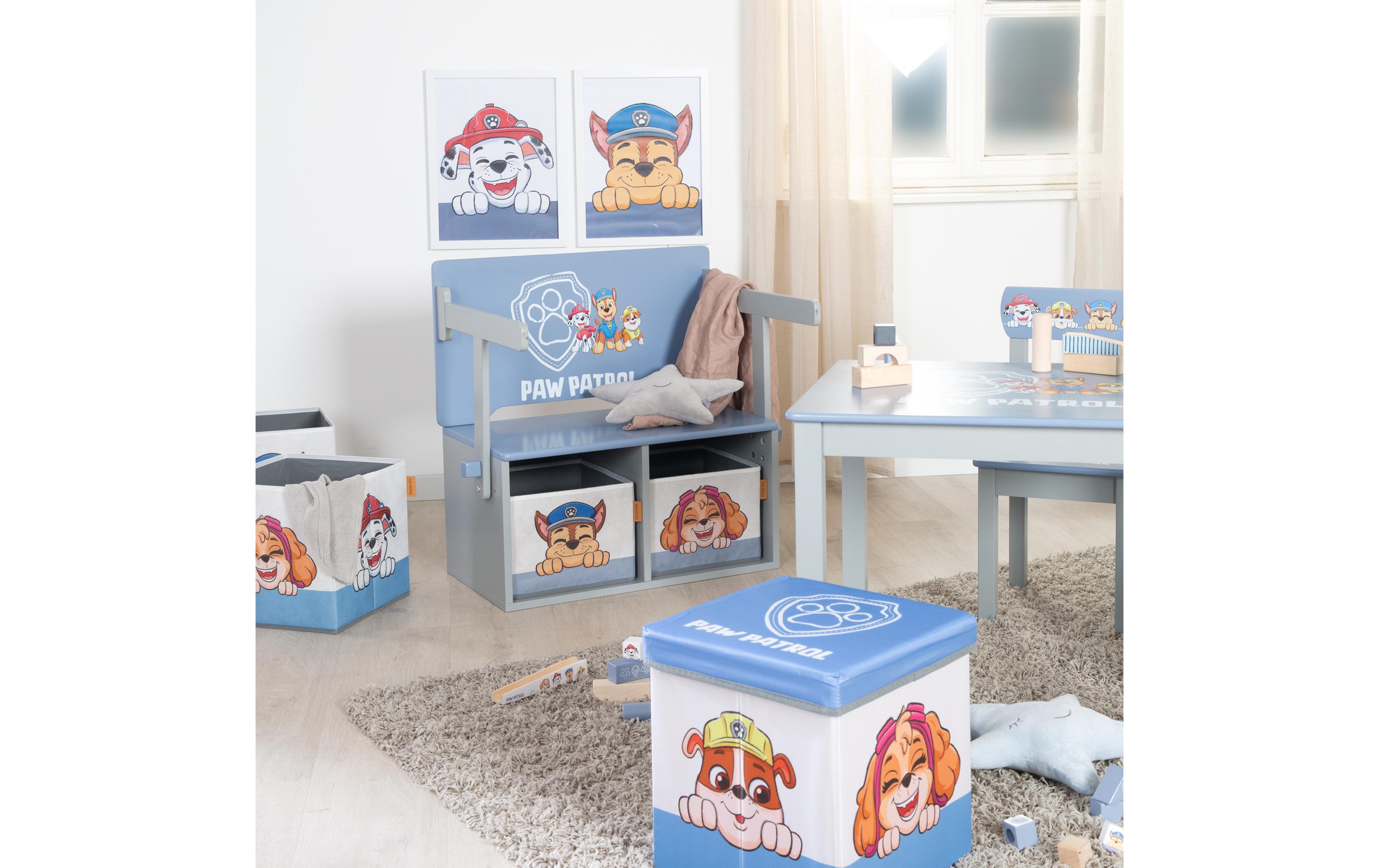Paw Patrol klappbare Sitzbank mit BoxKlappbare Sitzbank mit Canvas Boxen
