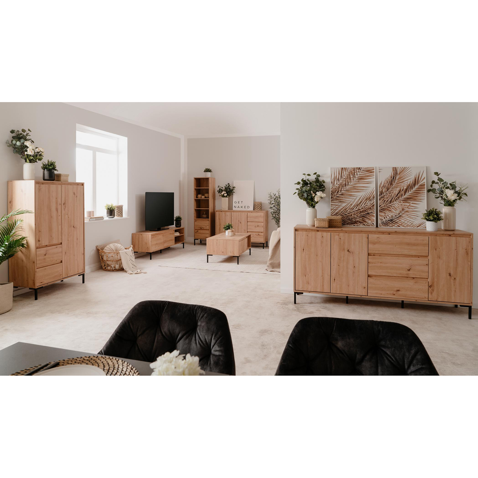 Highboard KORSIKA - Artisan Eiche - 139 cm hoch