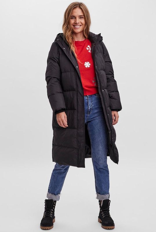 Vero Moda Jas Vmericaholly Long Down Jacket Noos 10251595 Black Dames