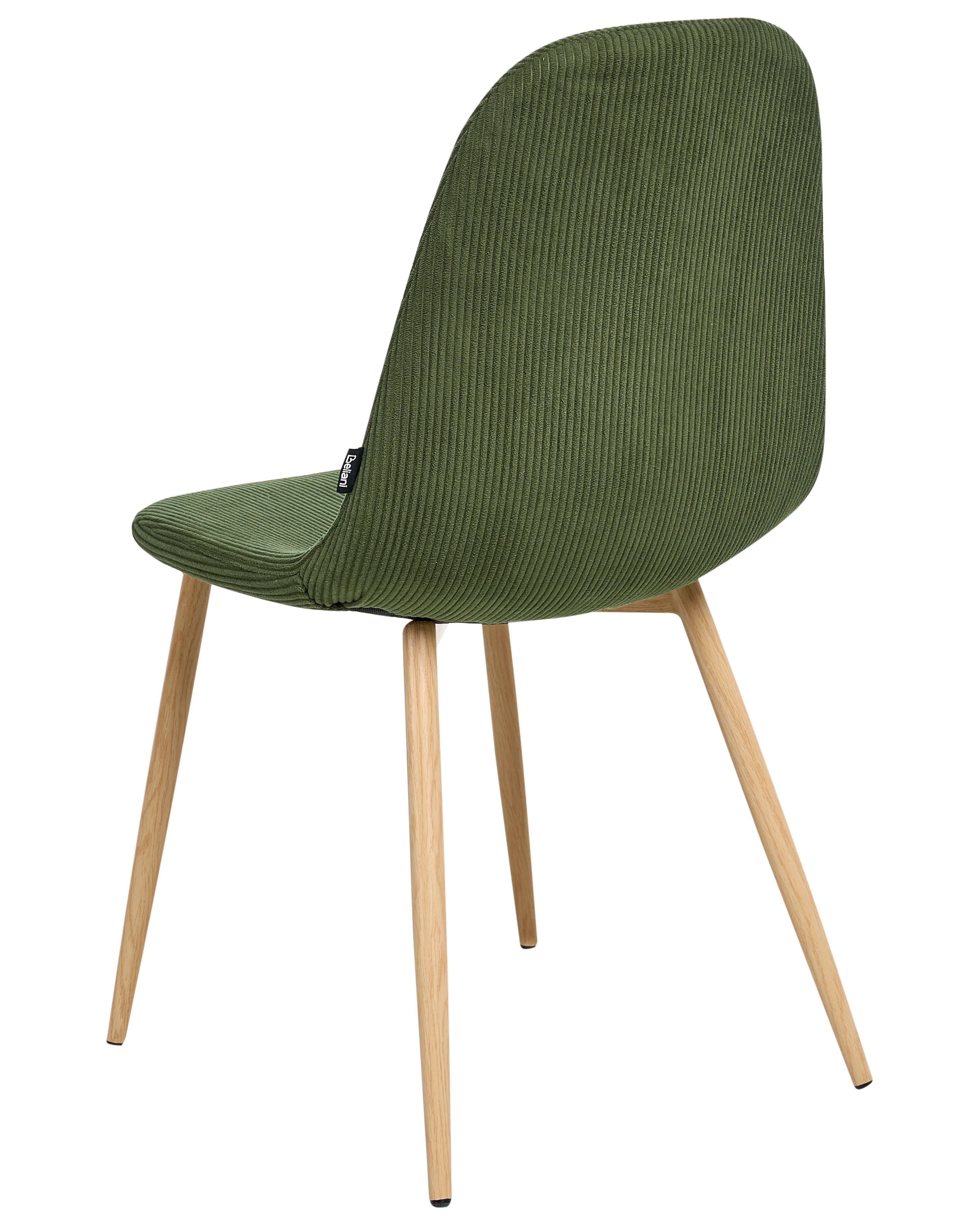 Set van 2 eetkamerstoelen HILDEN Corduroy Groen