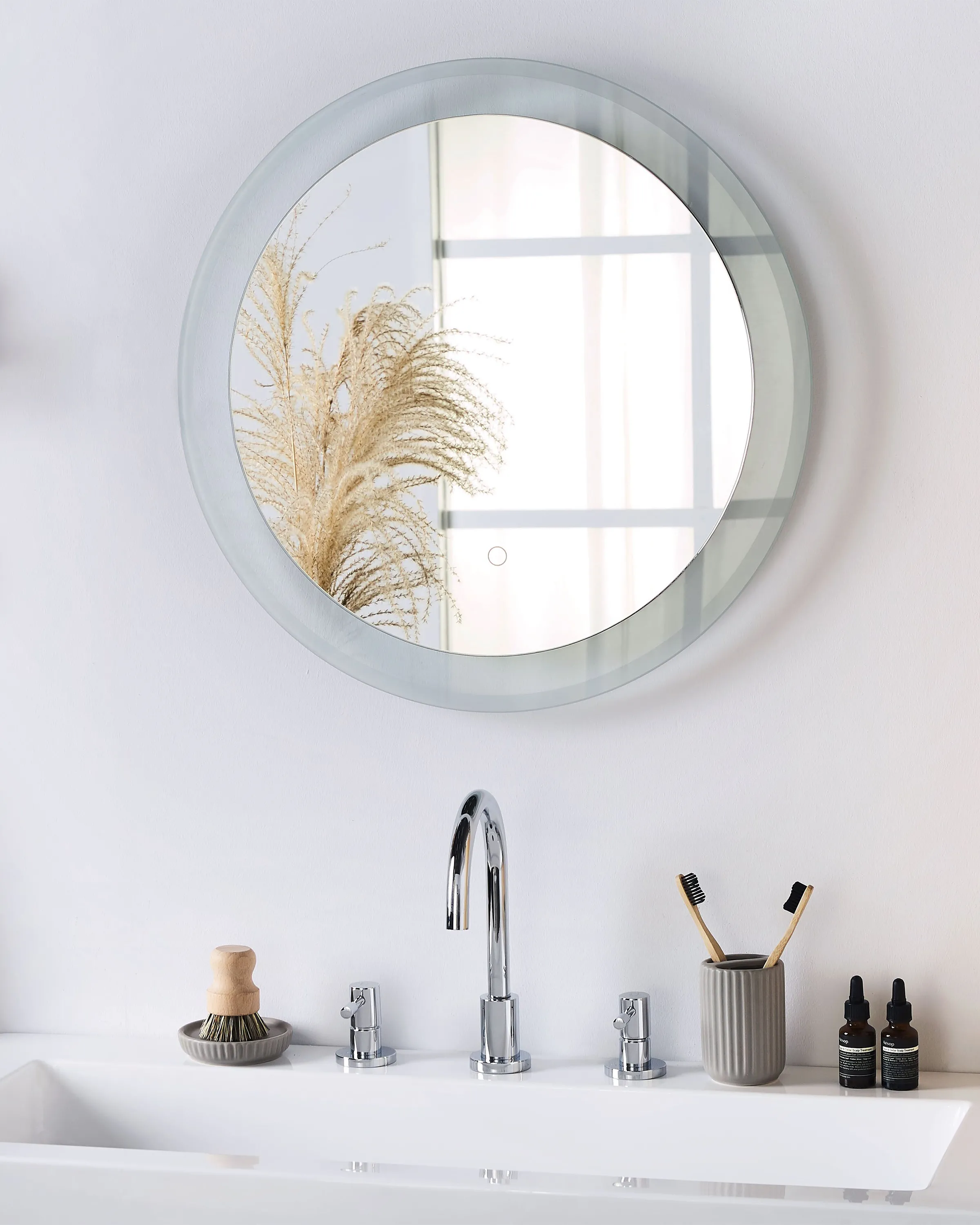 Make-up spiegel BRINAY 58 cm 58 cm Zilver