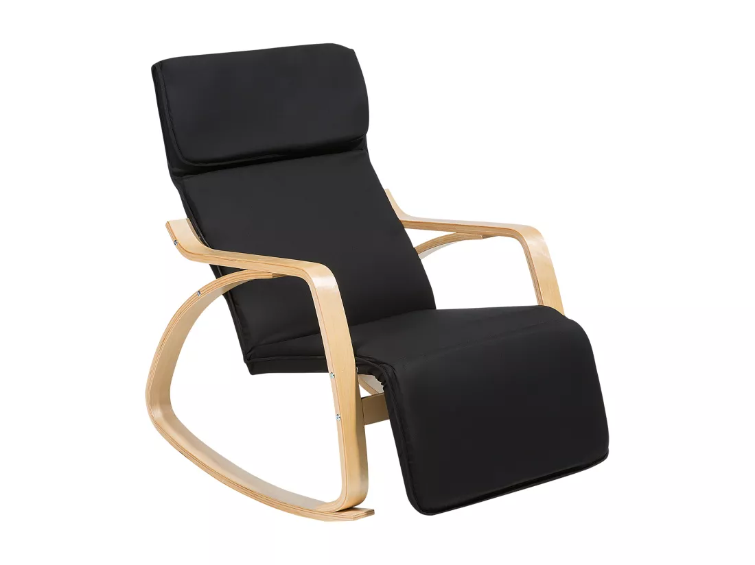 Fauteuil à bascule WESTON Tissu Noir