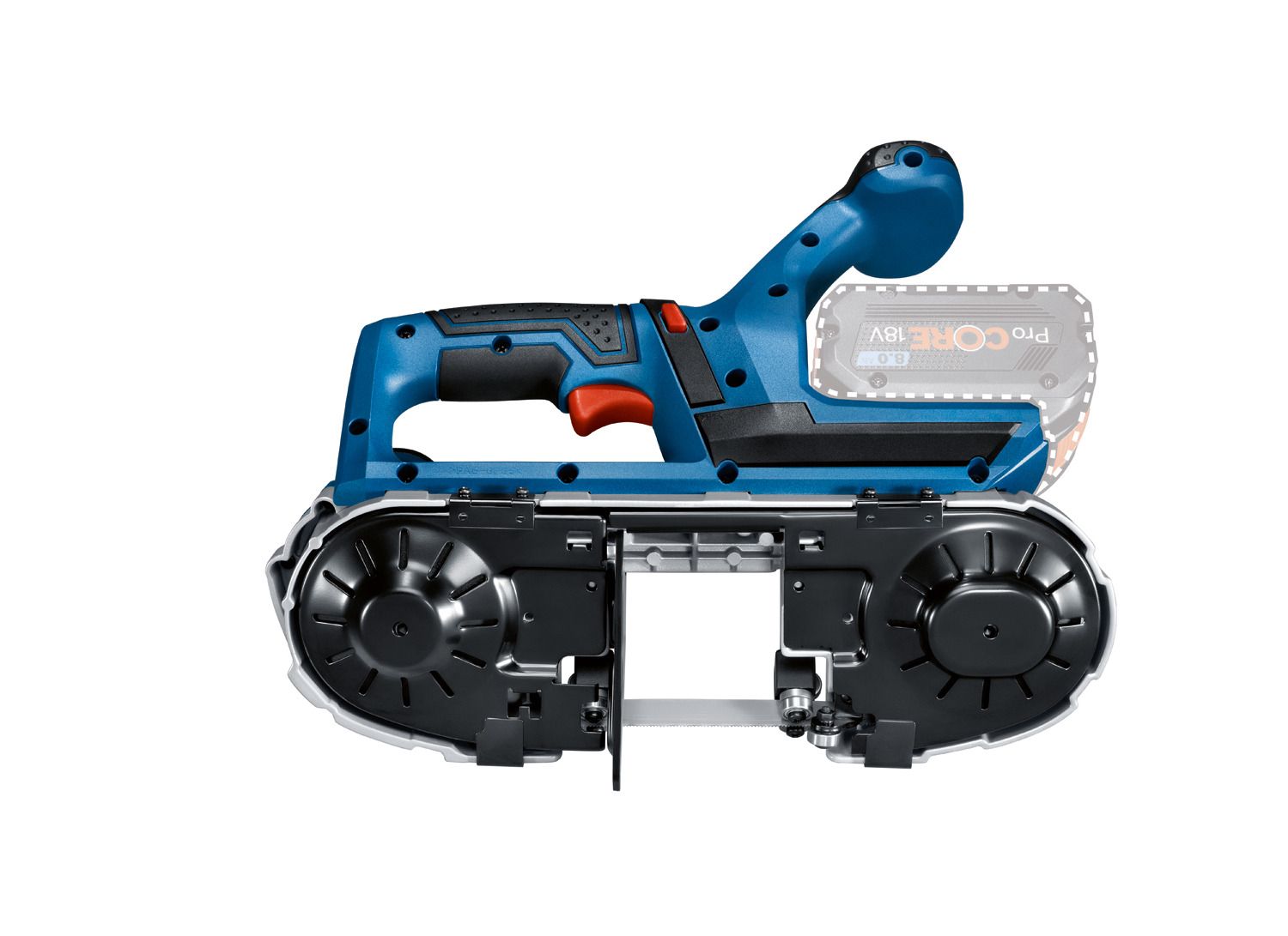 Bosch Professional GCB 18V-63 Accu bandzaag 18V Basic Body in L-Boxx - 06012A0401