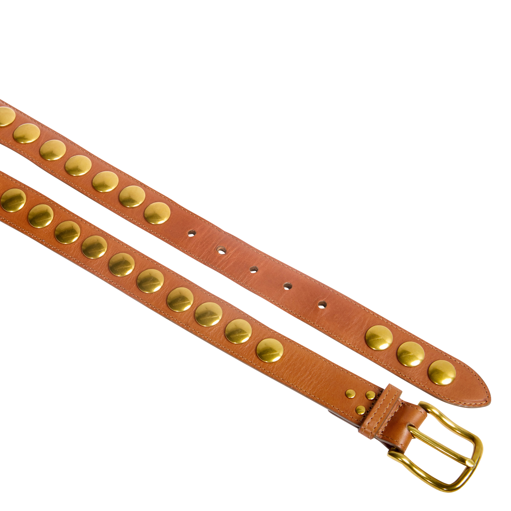 Ceinture ornée de rivets | Marron