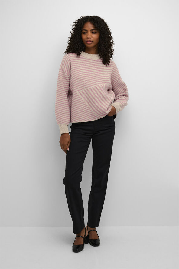 Kaffe KAverana Knit Pullover Feather gray mel. / rosa